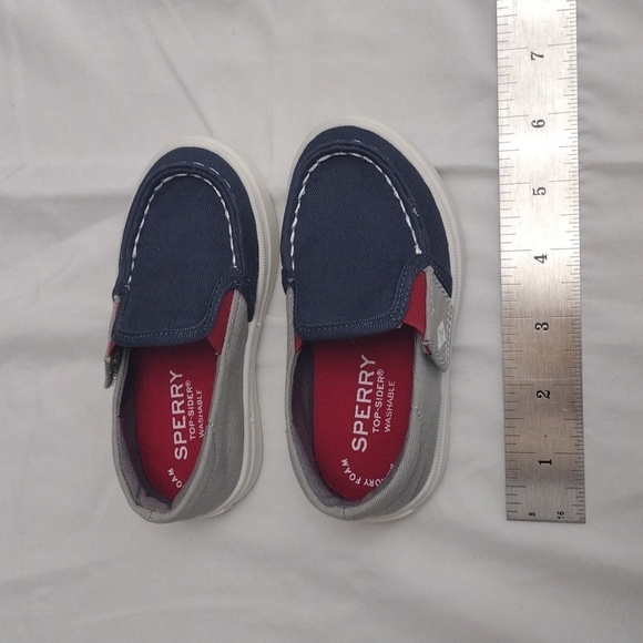 Sperry Salty Jr Washable Slip-On Sneaker Moccasin Toddler Sz 6M Blue Gray - Picture 10 of 10